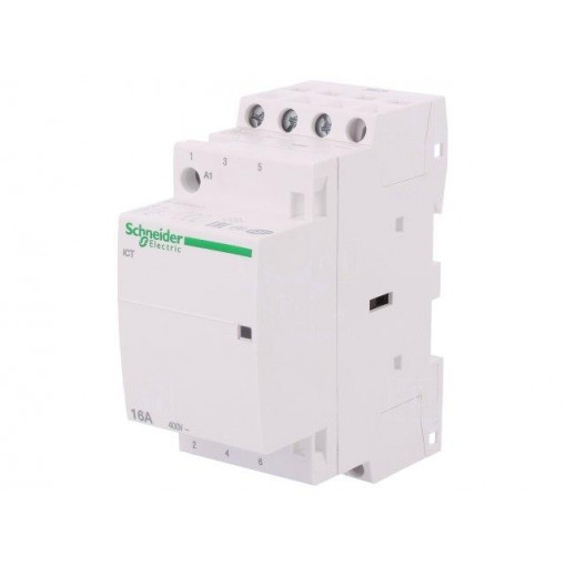 A9C22813; Contactor: 3-pole installation; NO x3; 230÷240VAC; 16A; DIN; ICT; SCHNEIDER ELECTRIC