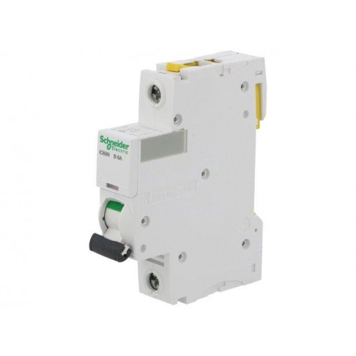 A9F03106; Circuit breaker; 230VAC; Inom: 6A; Poles: 1; DIN; Charact: B; 6kA; SCHNEIDER ELECTRIC