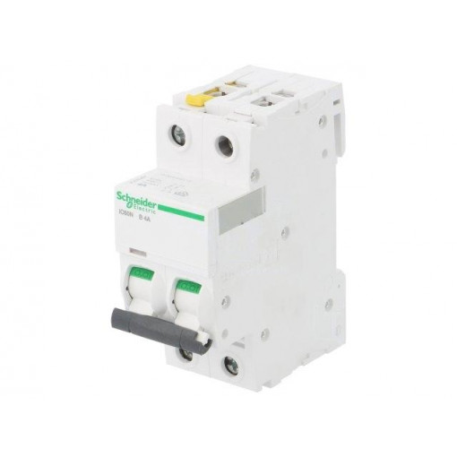A9F03204; Circuit breaker; 400VAC; Inom: 4A; Poles: 2; DIN; Charact: B; 6kA; SCHNEIDER ELECTRIC