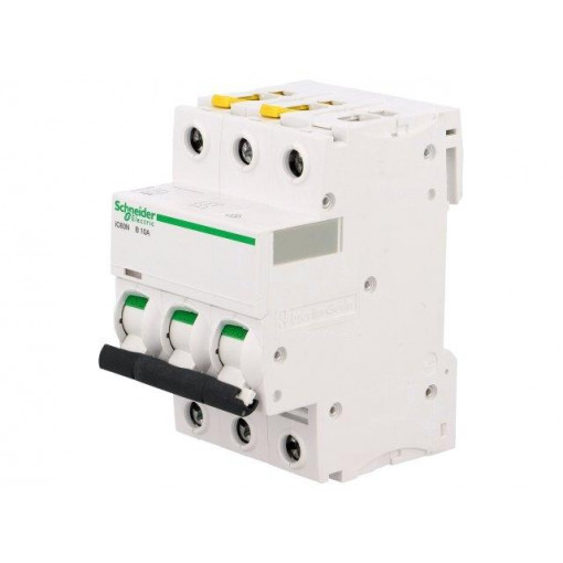 A9F03310; Circuit breaker; 400VAC; Inom: 10A; Poles: 3; DIN; Charact: B; 6kA; SCHNEIDER ELECTRIC