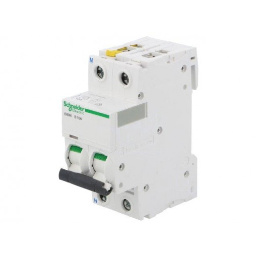 A9F03610; Circuit breaker; 400VAC; Inom: 10A; Poles: 1+N; DIN; Charact: B; 6kA; SCHNEIDER ELECTRIC