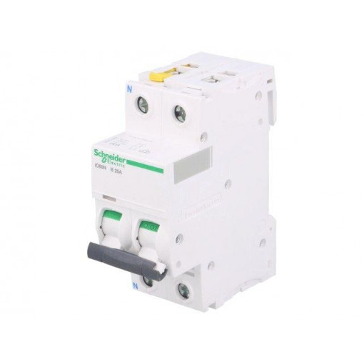 A9F03620; Circuit breaker; 400VAC; Inom: 20A; Poles: 1+N; DIN; Charact: B; 6kA; SCHNEIDER ELECTRIC
