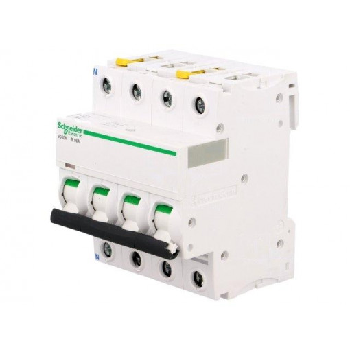 A9F03716; Circuit breaker; 400VAC; Inom: 16A; Poles: 3+N; DIN; Charact: B; 6kA; SCHNEIDER ELECTRIC