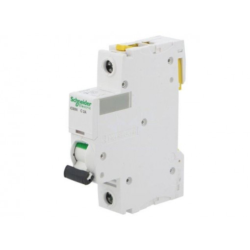 A9F04102; Circuit breaker; 230VAC; Inom: 2A; Poles: 1; DIN; Charact: C; 6kA; SCHNEIDER ELECTRIC