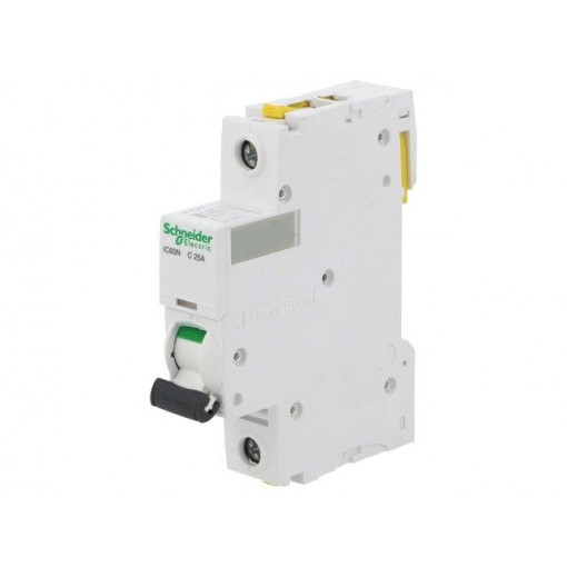 A9F04125; Circuit breaker; 230VAC; Inom: 25A; Poles: 1; DIN; Charact: C; 6kA; SCHNEIDER ELECTRIC