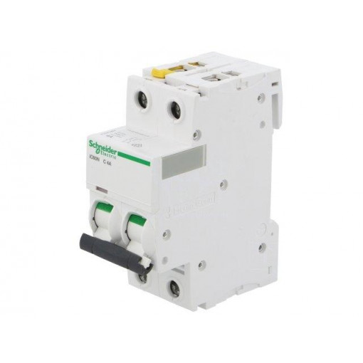 A9F04204; Circuit breaker; 400VAC; Inom: 4A; Poles: 2; DIN; Charact: C; 6kA; SCHNEIDER ELECTRIC