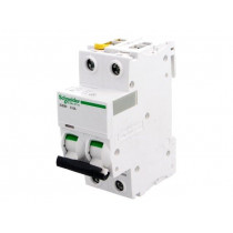 A9F04206; Circuit breaker; 400VAC; Inom: 6A; Poles: 2; DIN; Charact: C; 6kA; SCHNEIDER ELECTRIC