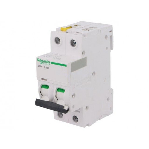 A9F04232; Circuit breaker; 400VAC; Inom: 32A; Poles: 2; DIN; Charact: C; 6kA; SCHNEIDER ELECTRIC