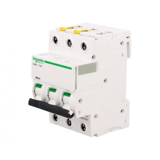 A9F04306; Circuit breaker; 400VAC; Inom: 6A; Poles: 3; DIN; Charact: C; 6kA; SCHNEIDER ELECTRIC