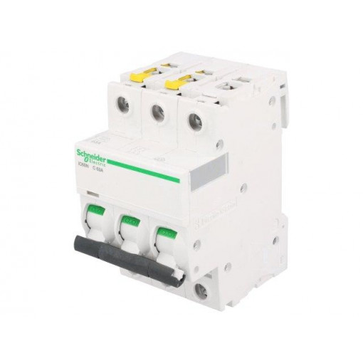 A9F04363; Circuit breaker; 400VAC; Inom: 63A; Poles: 3; DIN; Charact: C; 6kA; SCHNEIDER ELECTRIC