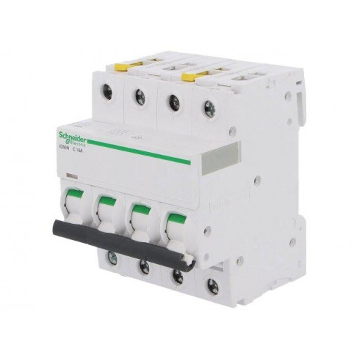 A9F04416; Circuit breaker; 400VAC; Inom: 16A; Poles: 4; DIN; Charact: C; 6kA; SCHNEIDER ELECTRIC