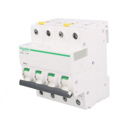 A9F04420; Circuit breaker; 400VAC; Inom: 20A; Poles: 4; DIN; Charact: C; 6kA; SCHNEIDER ELECTRIC