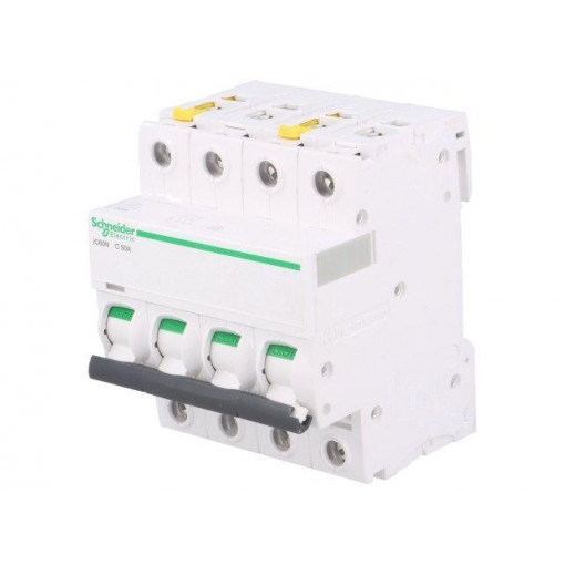 A9F04450; Circuit breaker; 400VAC; Inom: 50A; Poles: 4; DIN; Charact: C; 6kA; SCHNEIDER ELECTRIC
