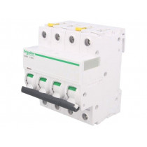 A9F04463; Circuit breaker; 400VAC; Inom: 63A; Poles: 4; DIN; Charact: C; 6kA; SCHNEIDER ELECTRIC