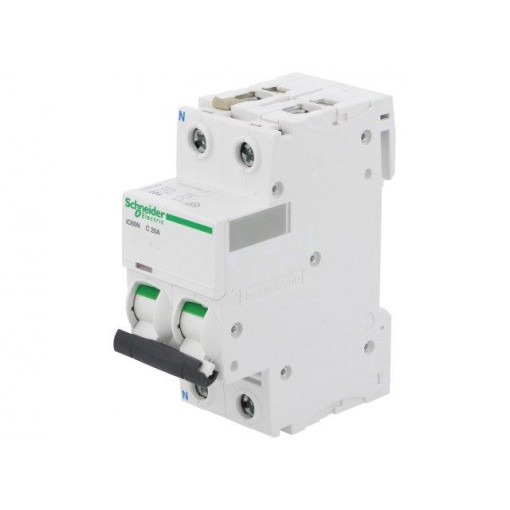 A9F04620; Circuit breaker; 400VAC; Inom: 20A; Poles: 1+N; DIN; Charact: C; 6kA; SCHNEIDER ELECTRIC