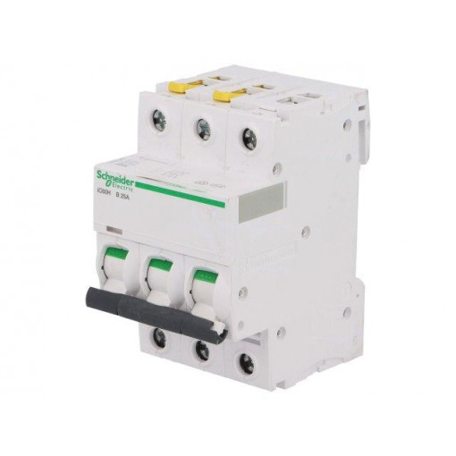 A9F06325; Circuit breaker; 400VAC; Inom: 25A; Poles: 3; DIN; Charact: B; 10kA; SCHNEIDER ELECTRIC