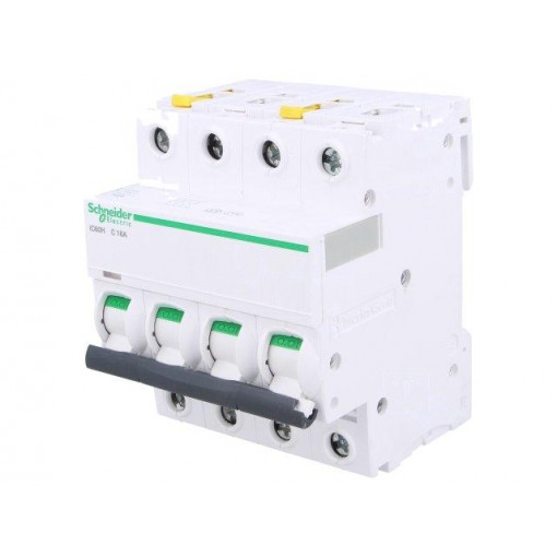 A9F07416; Circuit breaker; 400VAC; Inom: 16A; Poles: 4; DIN; Charact: C; 10kA; SCHNEIDER ELECTRIC