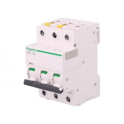 A9F08316; Circuit breaker; 400VAC; Inom: 16A; Poles: 3; DIN; Charact: D; 10kA; SCHNEIDER ELECTRIC