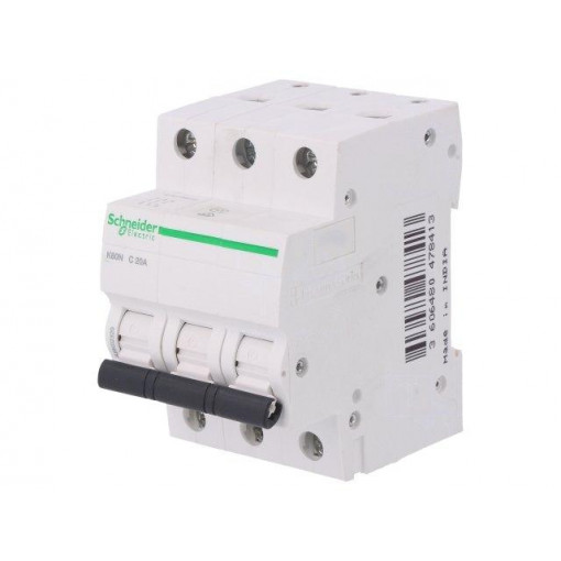 A9K02320; Circuit breaker; 400VAC; 20A; Poles: 3; DIN; Charact: C; SCHNEIDER ELECTRIC