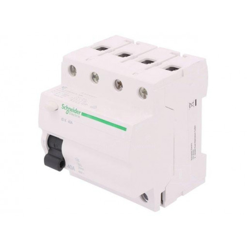 A9Z01440; RCD breaker; Inom: 40A; Ires: 30mA; Poles: 4; 400V; Mounting: DIN; SCHNEIDER ELECTRIC