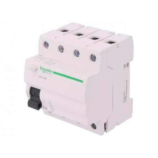 A9Z04463; RCD breaker; Inom: 63A; Ires: 300mA; Poles: 4; 400V; Mounting: DIN; SCHNEIDER ELECTRIC