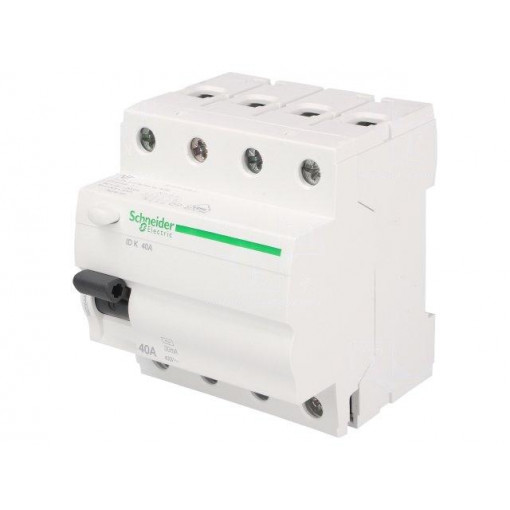 A9Z05440; RCD breaker; Inom: 40A; Ires: 30mA; Poles: 4; 400V; Mounting: DIN; SCHNEIDER ELECTRIC