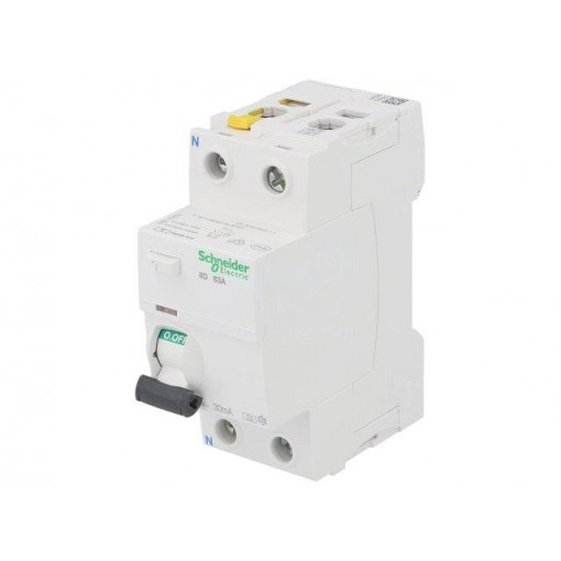 A9Z21263; RCD breaker; Inom: 63A; Ires: 30mA; Poles: 2; 400V; Mounting: DIN; SCHNEIDER ELECTRIC