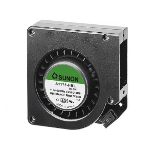 AB1123HBT-GN; Fan: AC; blower; 115VAC; 120x120x37mm; 34m3/h; 48dBA; ball bearing; SUNON AB1123HBT-GN; Fan: AC; blower; 115VAC; 120x120x37mm; 34m3/h; 48dBA; ball bearing; SUNON