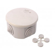 00802; Enclosure: junction box; Ø: 80mm; Z: 40mm; wall mount; IP44; grey; ABB 00802; Enclosure: junction box; Ø: 80mm; Z: 40mm; wall mount; IP44; grey; ABB