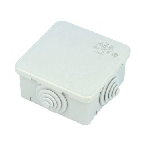 00808; Enclosure: junction box; X: 65mm; Y: 65mm; Z: 32mm; wall mount; IP44; ABB