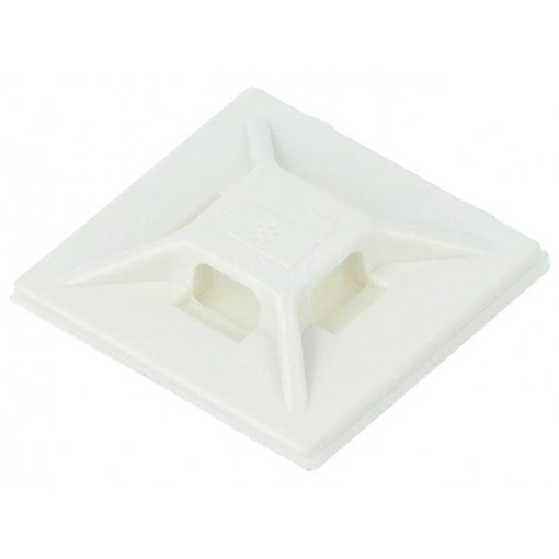 ABMM-A-C; Self-adhesive cable holder; ABS; white; Tie width: 2.5÷3.7mm; PANDUIT