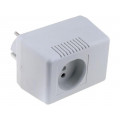 KM-49D GY; Enclosure: for power supplies; vented; X: 65mm; Y: 92mm; Z: 57mm; ABS; MASZCZYK KM-49D GY; Enclosure: for power supplies; vented; X: 65mm; Y: 92mm; Z: 57mm; ABS; MASZCZYK