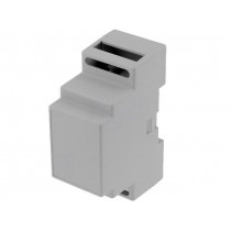 KM-74 GY; Enclosure: for DIN rail mounting; Y: 88mm; X: 35mm; Z: 59mm; ABS; MASZCZYK