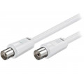 50719; Cable; 75Ω; 3.5m; coaxial 9.5mm socket,coaxial 9.5mm plug; white; Goobay