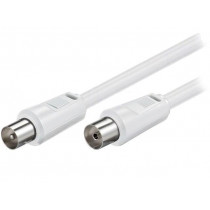 50719; Cable; 75Ω; 3.5m; coaxial 9.5mm socket,coaxial 9.5mm plug; white; Goobay 50719; Cable; 75Ω; 3.5m; coaxial 9.5mm socket,coaxial 9.5mm plug; white; Goobay