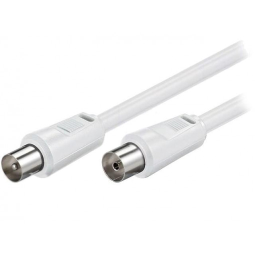 50719; Cable; 75Ω; 3.5m; coaxial 9.5mm socket,coaxial 9.5mm plug; white; Goobay 50719; Cable; 75Ω; 3.5m; coaxial 9.5mm socket,coaxial 9.5mm plug; white; Goobay