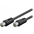 11720; Cable; 75Ω; 1.5m; coaxial 9.5mm socket,coaxial 9.5mm plug; black; Goobay