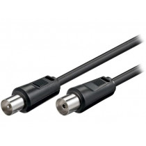 11723; Cable; 75Ω; 5m; coaxial 9.5mm socket,coaxial 9.5mm plug; black; Goobay 11723; Cable; 75Ω; 5m; coaxial 9.5mm socket,coaxial 9.5mm plug; black; Goobay
