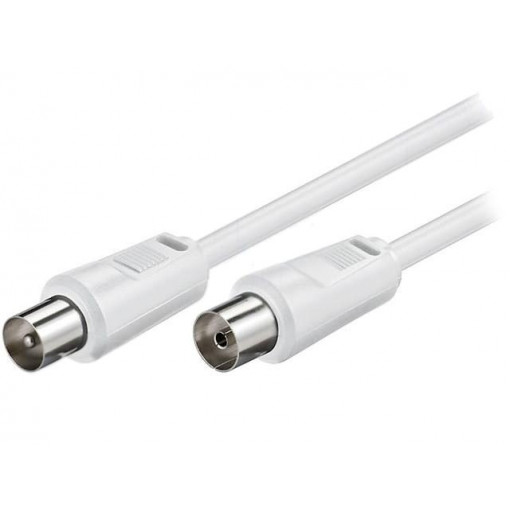 11514; Cable; 75Ω; 10m; coaxial 9.5mm socket,coaxial 9.5mm plug; white; Goobay 11514; Cable; 75Ω; 10m; coaxial 9.5mm socket,coaxial 9.5mm plug; white; Goobay