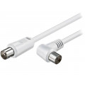 11712; Cable; 75Ω; 1.5m; shielded, twofold; white; Goobay
