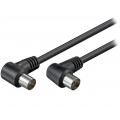 11526; Cable; 75Ω; 2.5m; shielded, twofold; black; Goobay