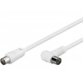 67360; Cable; 75Ω; 2.5m; shielded, twofold; white; Goobay