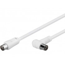 67360; Cable; 75Ω; 2.5m; shielded, twofold; white; Goobay