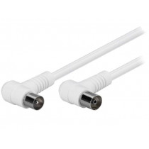 67353; Cable; 75Ω; 1.5m; shielded, twofold; white; Goobay