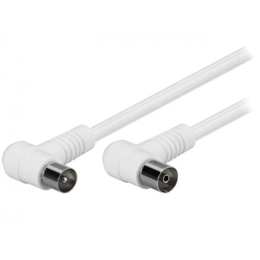 67353; Cable; 75Ω; 1.5m; shielded, twofold; white; Goobay