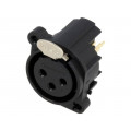 AC3FAV-AU-PRE; Socket; XLR; female; PIN: 3; straight; with push button; screw; THT; AMPHENOL
