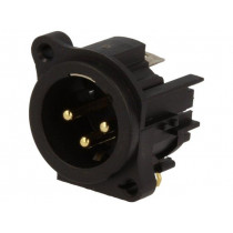 AC3MAH-AU-PRE; Socket; XLR; male; PIN: 3; angled 90°; screw; THT; gold-plated; 133V; AMPHENOL AC3MAH-AU-PRE; Socket; XLR; male; PIN: 3; angled 90°; screw; THT; gold-plated; 133V; AMPHENOL