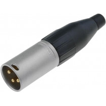 AC3MM-AU; Plug; XLR; male; PIN: 3; straight; for cable; soldering; gold-plated; AMPHENOL