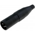 AC3MMCP; Plug; XLR; male; PIN: 3; straight; for cable; soldering; 133V; 15A; AMPHENOL