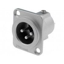 AC3MMDZ; Socket; XLR; male; PIN: 3; straight; turned contacts; soldering; AMPHENOL